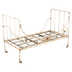 French Wrought Iron Child's Bed or Small Daybed