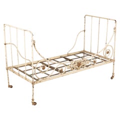 French Wrought Iron Child's Bed or Small Daybed