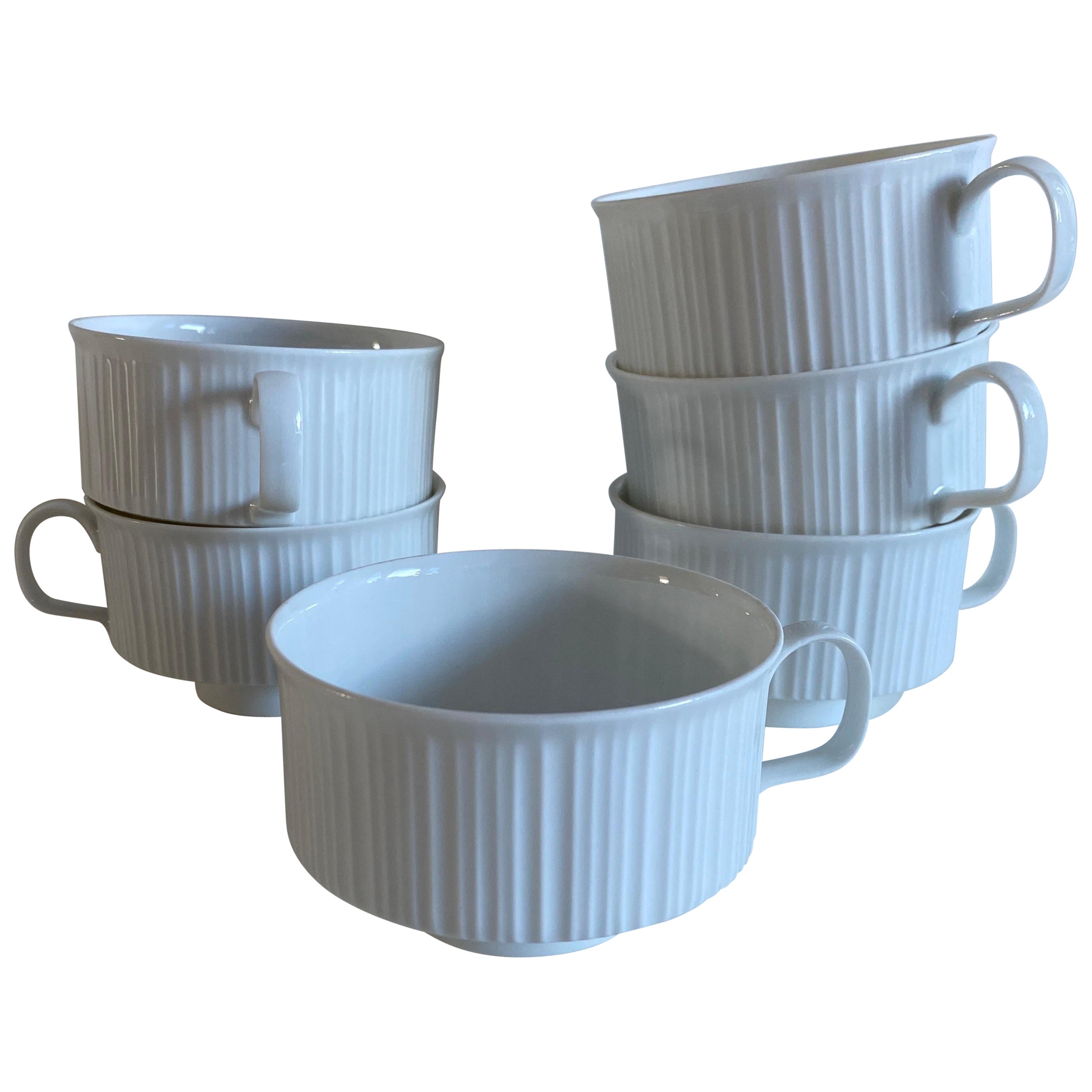 Tapio Wirkkala Rosenthal Studio-Line White Variations Cups, Set of 6 For Sale