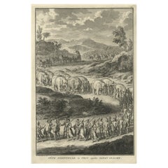 Print of the Solemn Celebration Sapan Giacche in Pegu, Burma 'Myanmar', 1725