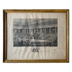 Charles Monnet " National Assembly In The Night Of August 4-5 " Engraving
