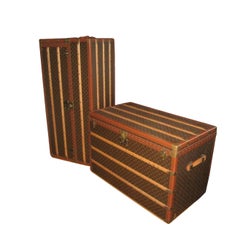 Louis Vuitton Steamer Trunks Mid-Century Companion Pair Special Order