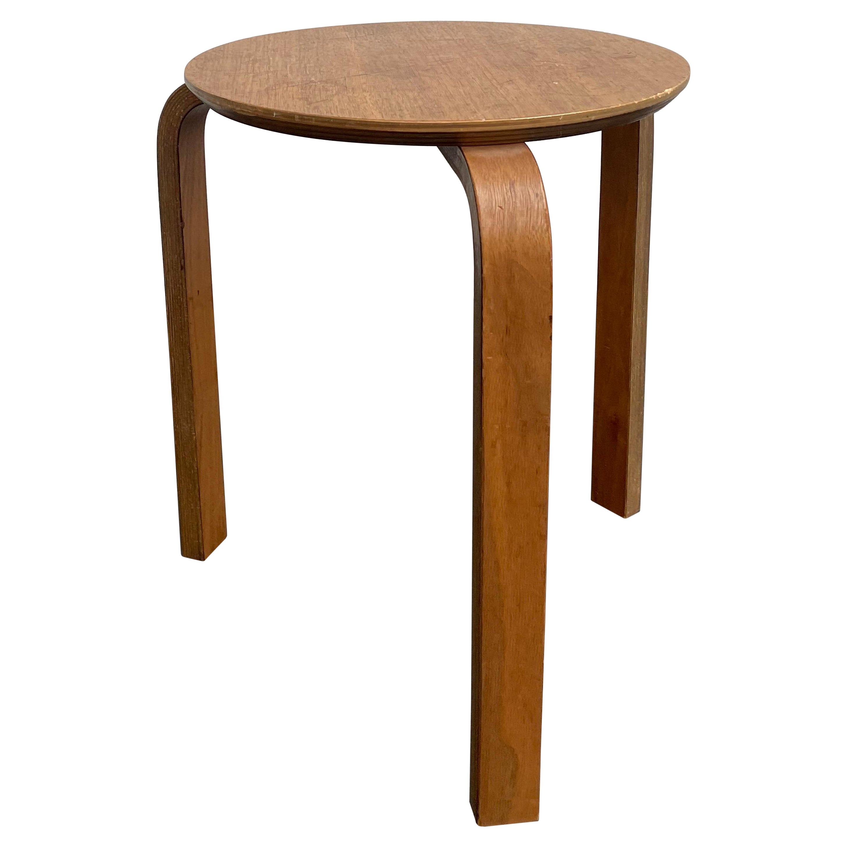 Danish Bentwood Side Table/Stool, 2 Available