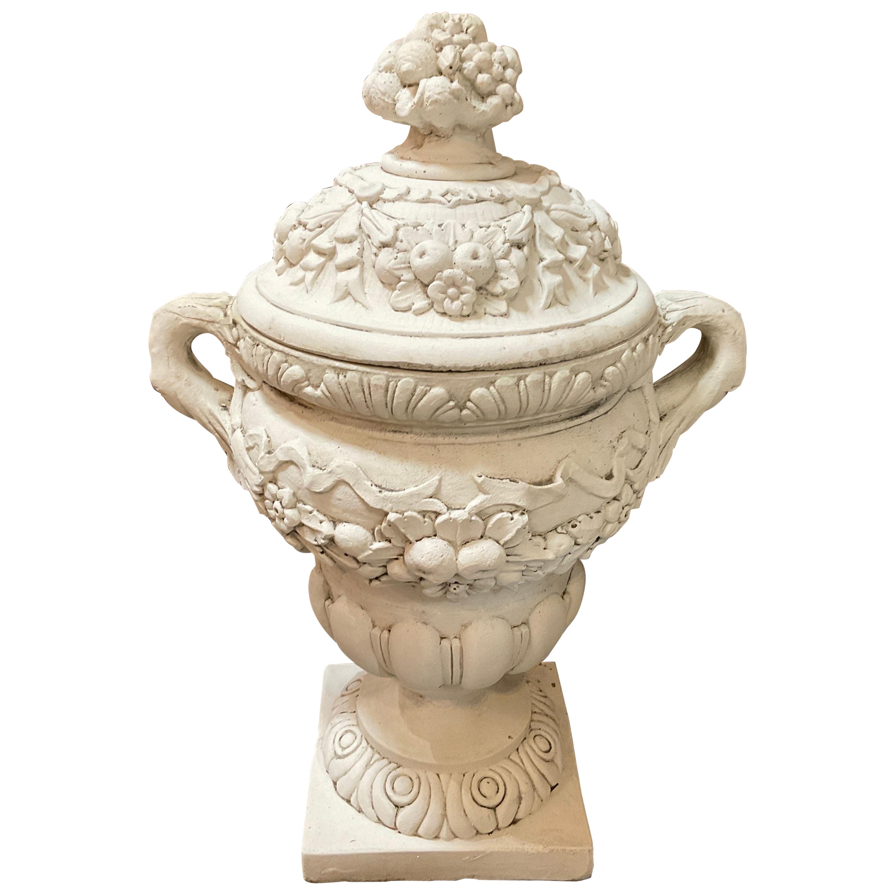Pot a Feu French Urn with Lid For Sale