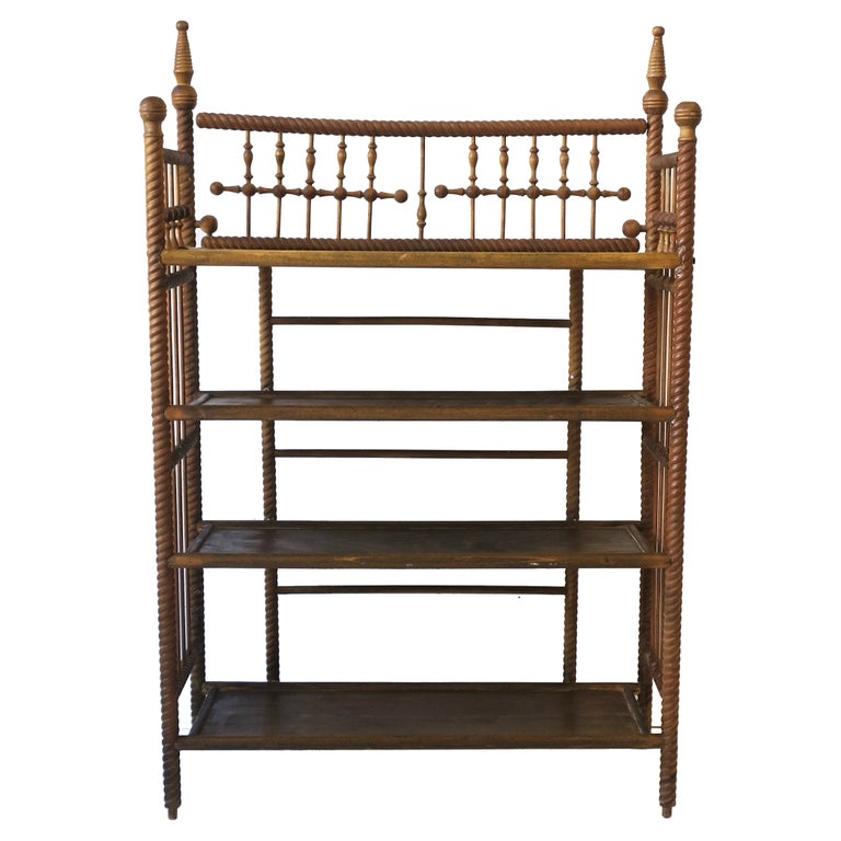 Victorian Stick and Ball Étagère Shelves Storage Piece For Sale at 1stDibs