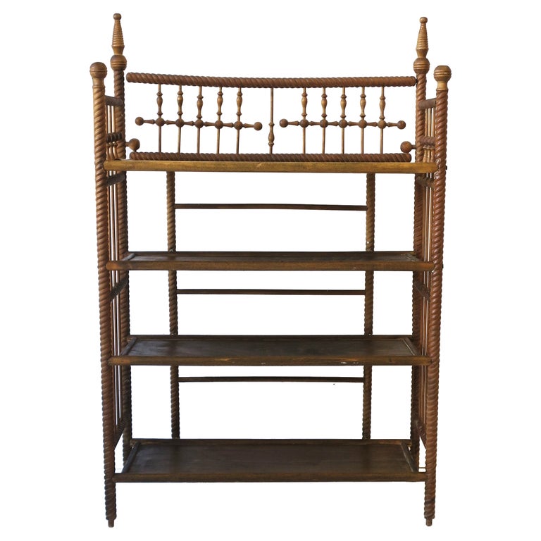 Victorian Stick and Ball Étagère Shelves Storage Piece For Sale at 1stDibs
