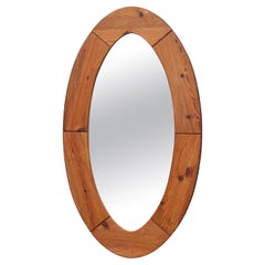 Large Scandinavian Modern Oval Wall Mirror by Markaryd