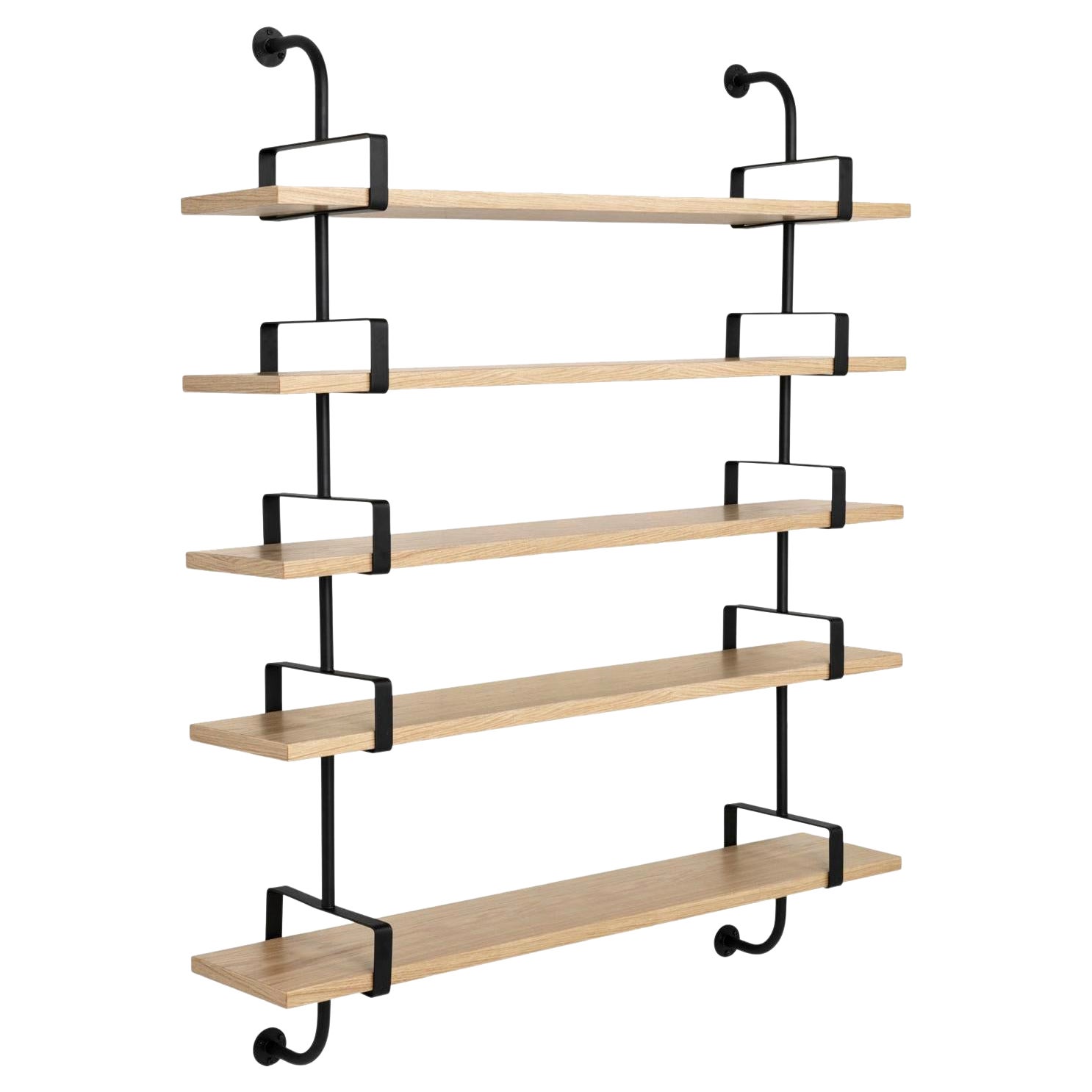 Mathieu Matégot 'Démon' 5-Shelf System for GUBI in Oak