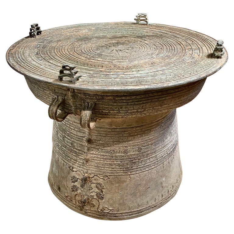 Southeast Asian Bronze Rain Drum at 1stDibs