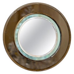 Italian Mid-Century Glass Mirror Attributed to Cristal Art