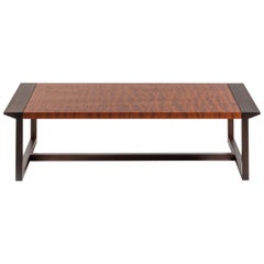 Grande table basse Pommel en ébène et acajou, design Cmp pour Giordano Vigan