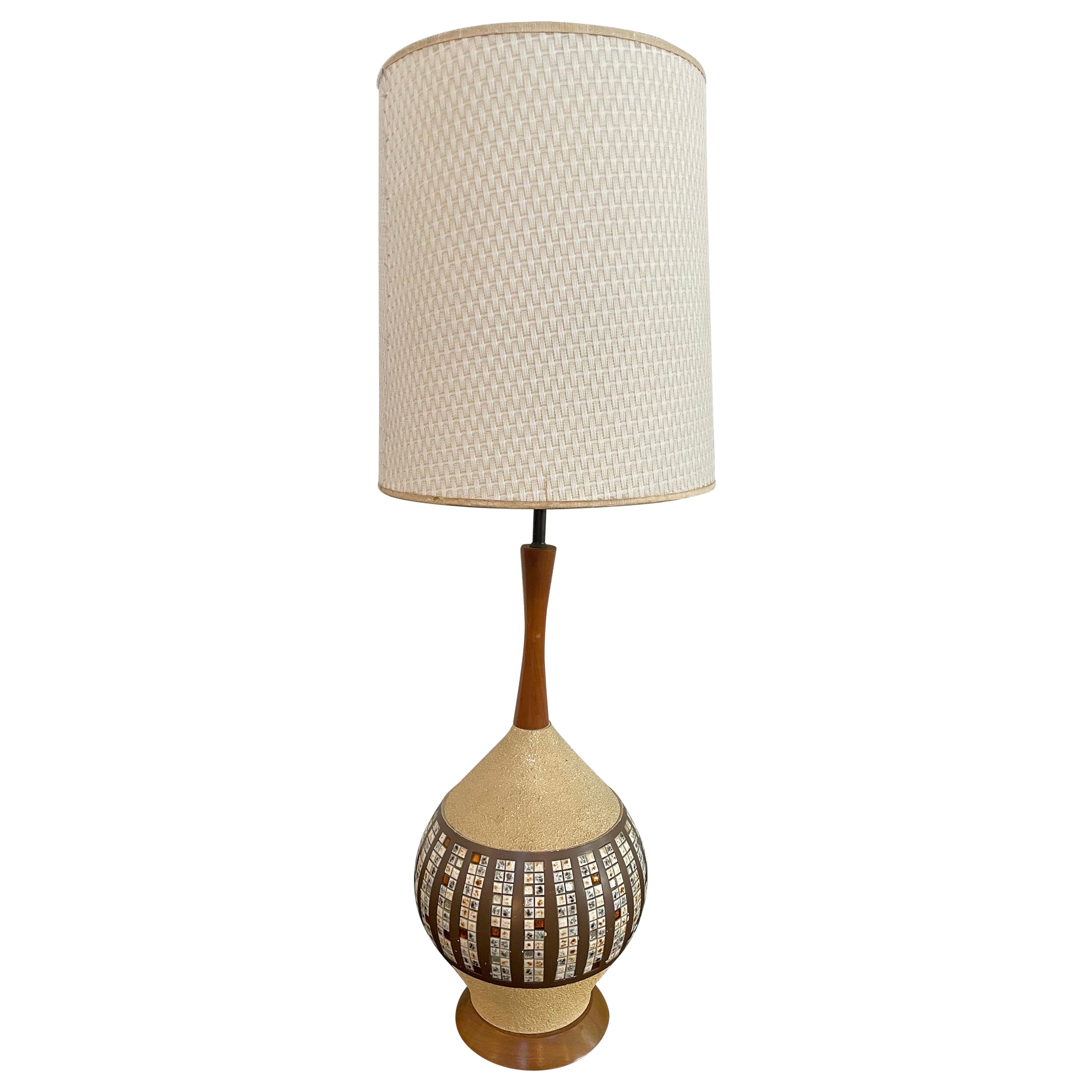 Mid-Century Quartite Creative Corp Ceramic Tile Lamp