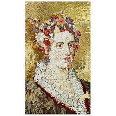 Artistic Mosaic Handmade Portrait Wall Decor Dimension and Colors Customizable
