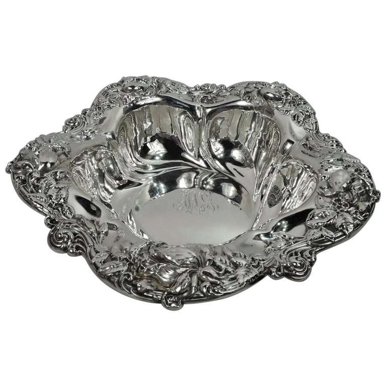 Antique American Art Nouveau Sterling Silver Bowl For Sale at 1stDibs
