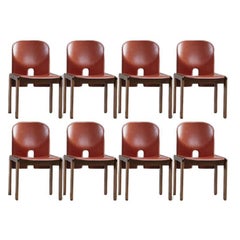 Afra & Tobia Scarpa "121" Dining Chairs for Cassina, 1965, Set of 8