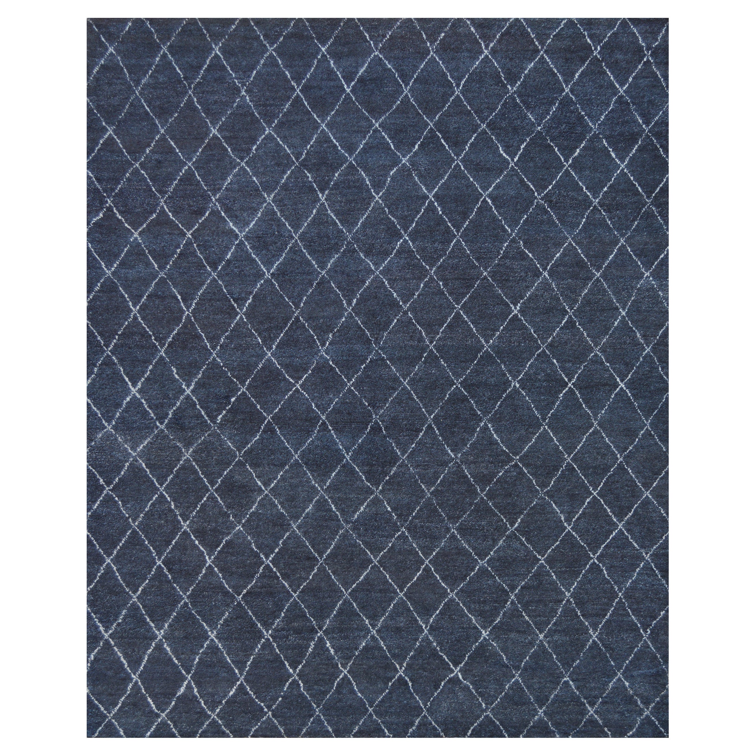 Contemporary Handwoven Moroccan Inspired Wool Rug For Sale