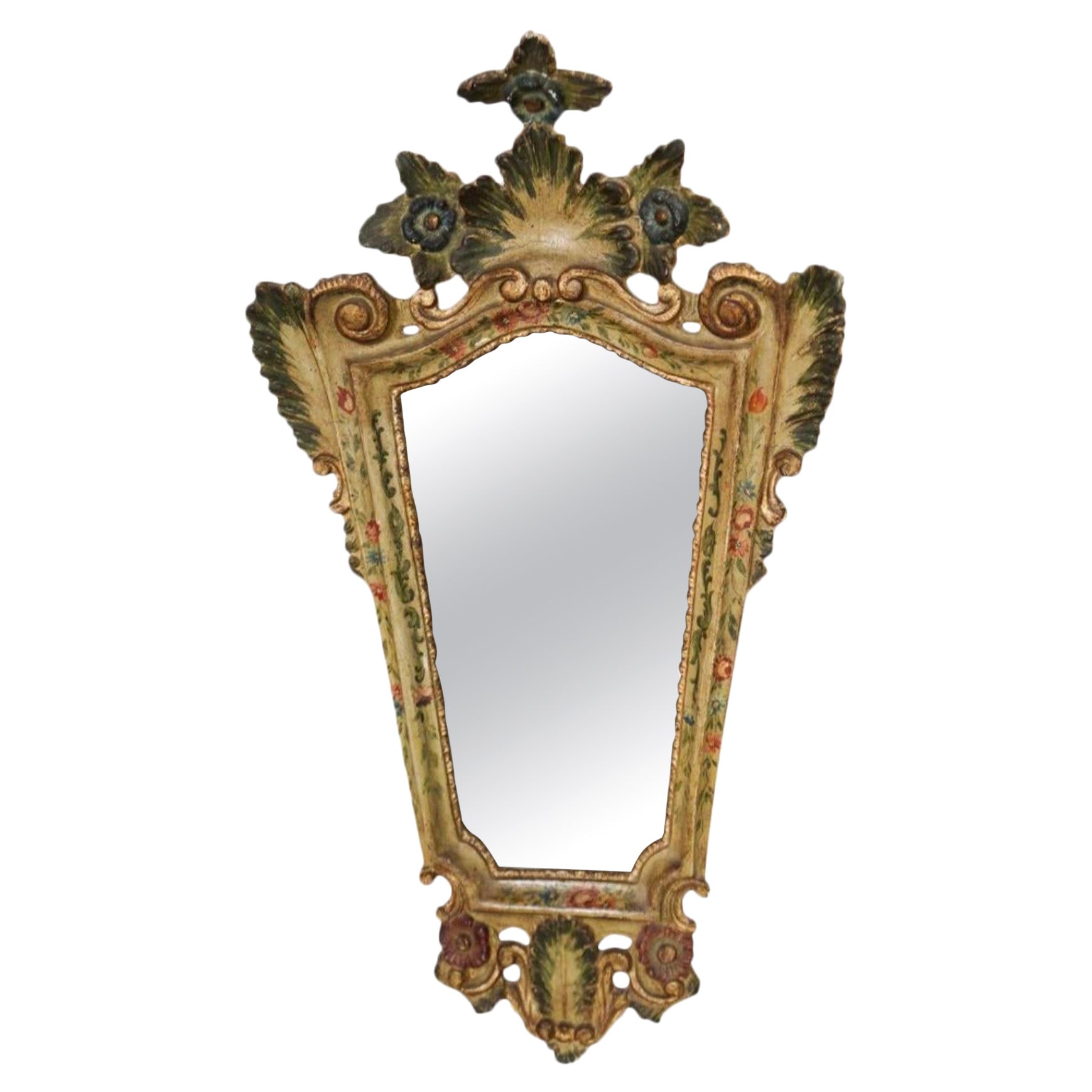 19th Century Venetian Painted Mirror