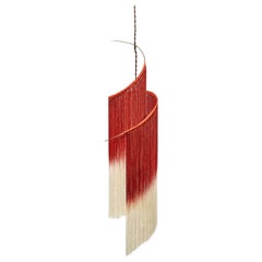 21st Century Scarlet and Cream Viscose Rey 1 Pendant Lamp by Ann Demeulemeester