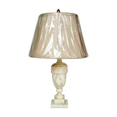 Medium Alabaster Table Lamp with Shade