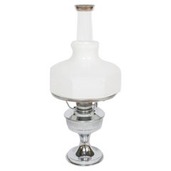 Vintage Nickel Alladin Oil Lamp 