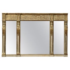 19th Century Empire Style Overmantel Mirror