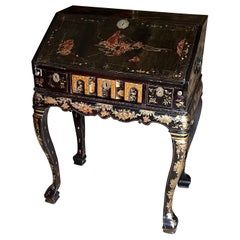 Small Chinese 18th Century Export Lacquer Desk