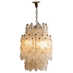 Poliedri Chandelier Attributed to Carlo Scarpa for Venini