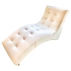 AD Italian Lifestyle "Easy Chaise Lounge in White Leather