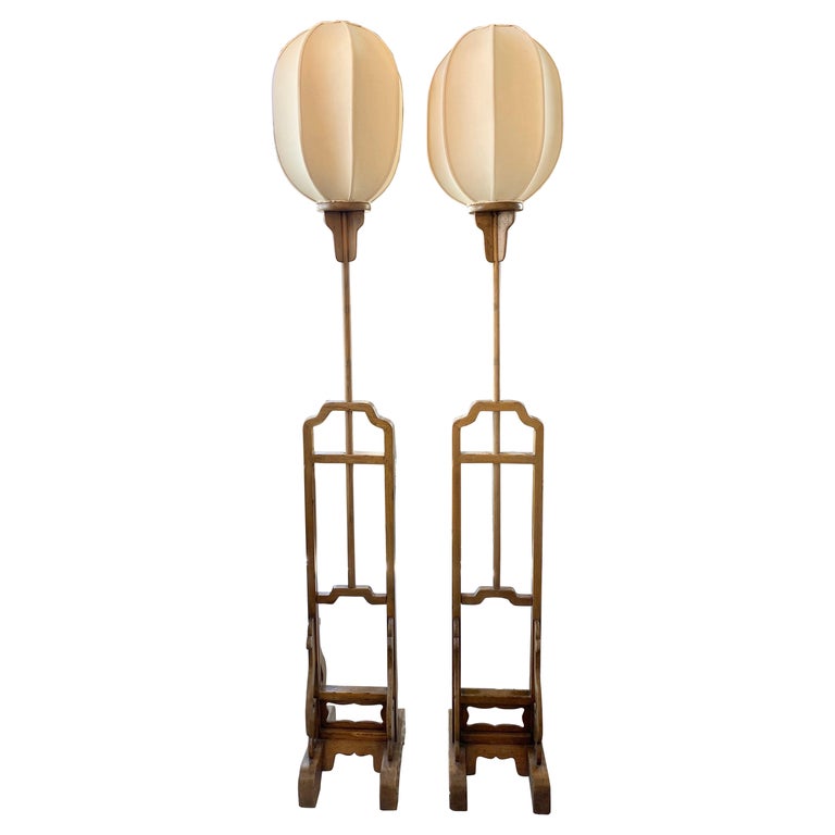 Pair of Asian Floor Lamps For Sale at 1stDibs | asian style floor lamp
