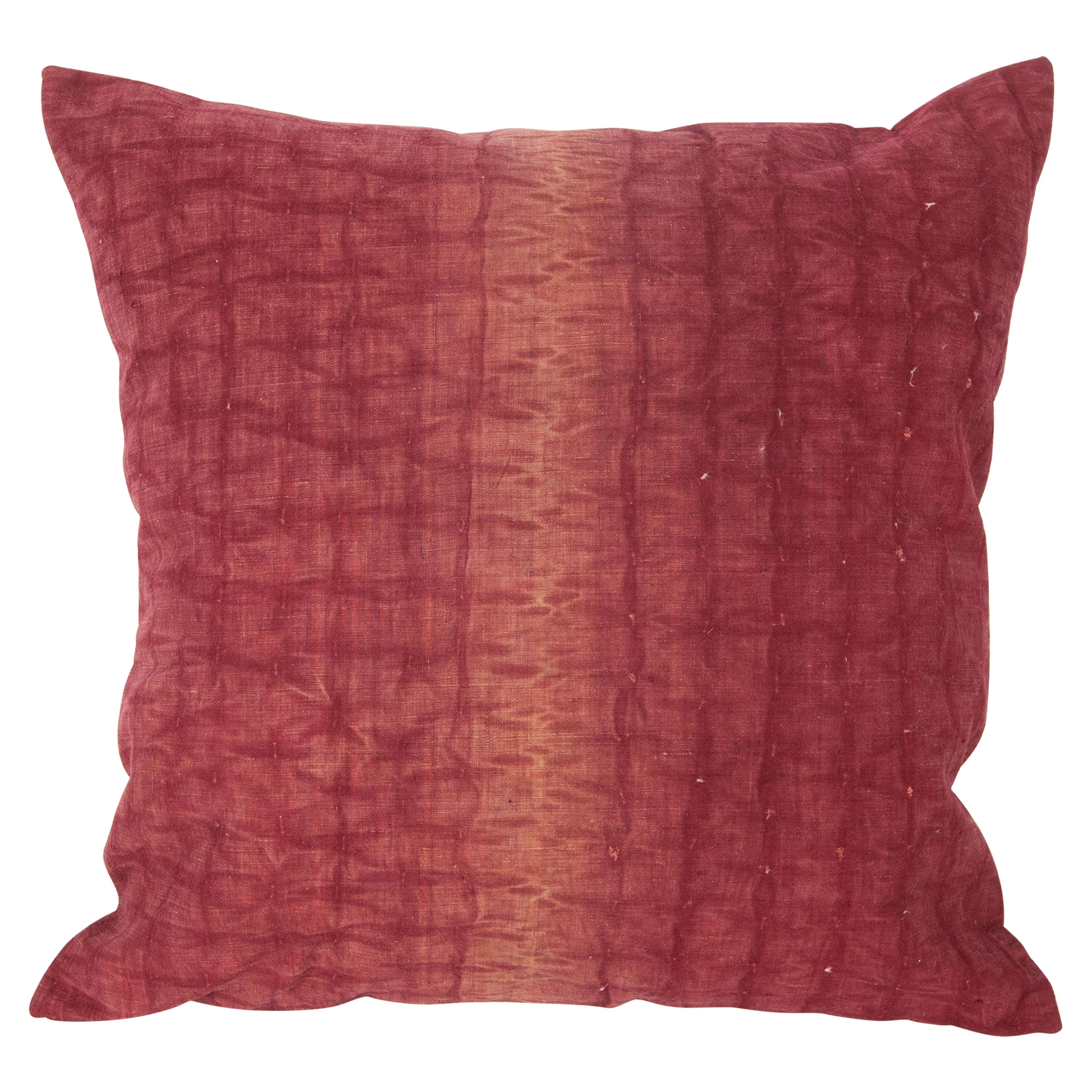 Madder Red Pillow Cover Made from an Early 20th C. Quilt Top, Turkey For Sale