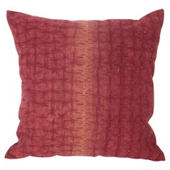 Madder Red Pillow Cover Made from an Early 20th C. Quilt Top, Turkey