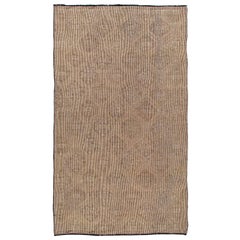 Türkischer Stammeskunst-Jajim Flachgewebe-Teppich, Mid-Century Modern