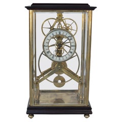 Antique French Late 19th Century Skeleton Clock