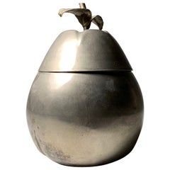 Large Italian Metal Pear Container 