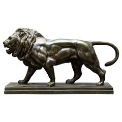 19th Century Bronze Lion by Awtuin Louis Barye