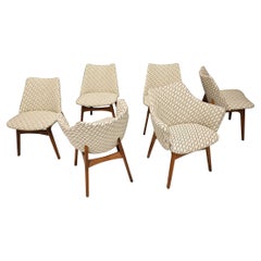 Adrian Pearsall Dining Chairs in Kelly Wearstler Upholstery