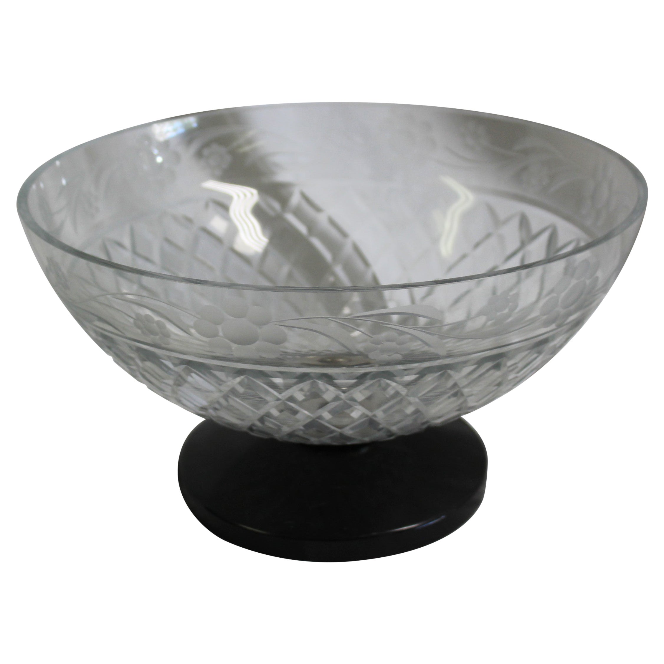 Mid-Century Modern Crystal Bowl For Sale