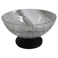 Cuenco de cristal moderno de mediados de siglo