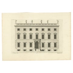 Used Print of the West Front of Rolls House by Campbell, 1725