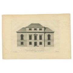 Antiker antiker Druck des Schlosses von Thomas Wyndham von Woolfe, um 1770