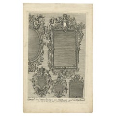 Impression ancienne de différents miroirs, C.1700