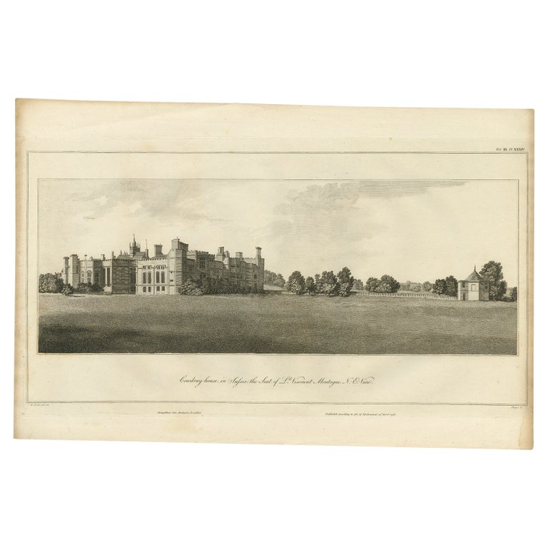 Cowdray House in Sussex, Basire, 1796 For Sale at 1stDibs