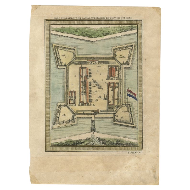 Fort Hollandois De Paliacate Nommé Le Fort De Gueldre, Bellin, 1751 For Sale