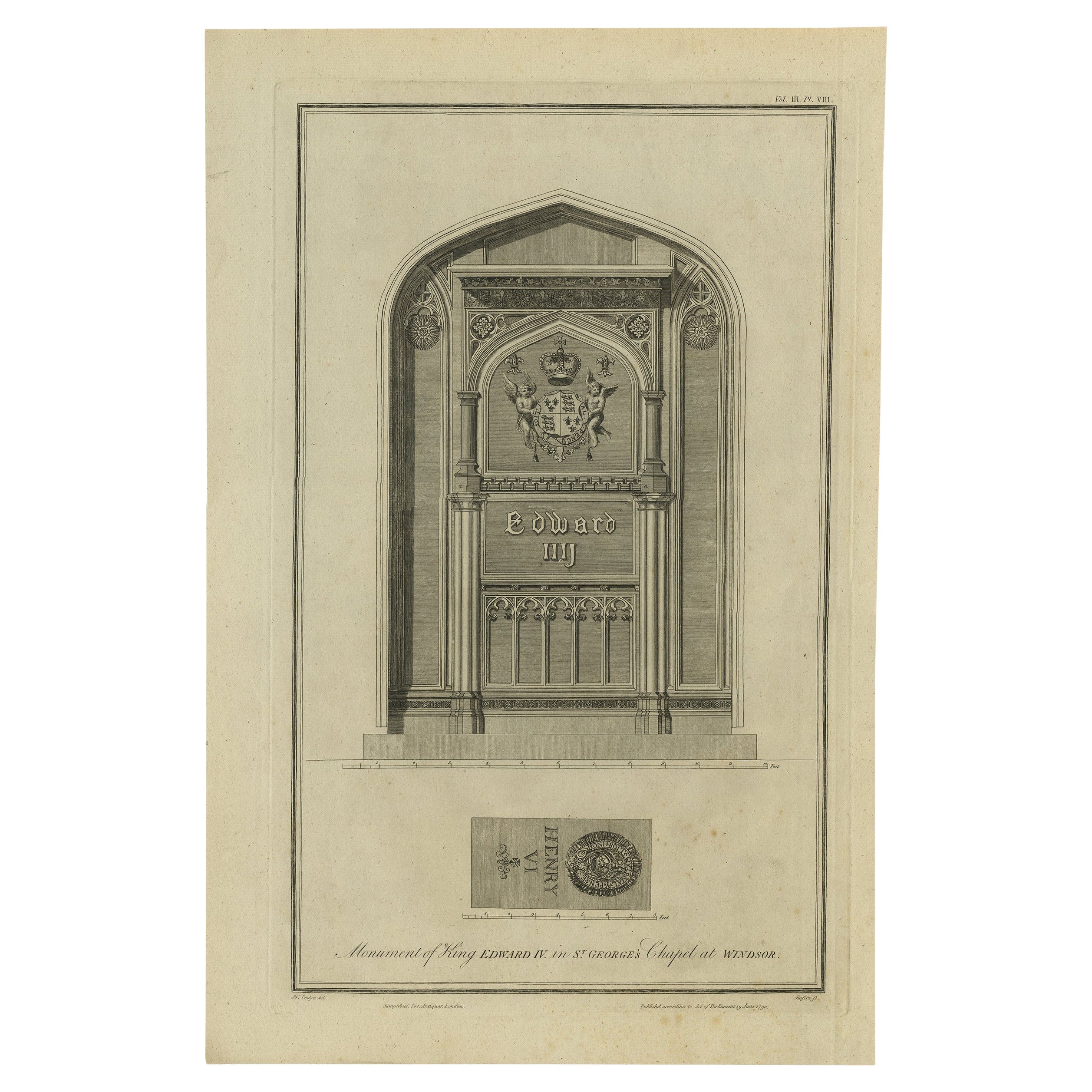 Monumento del re Edoardo IV (..) - Basire, 1790