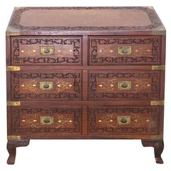 English Diminutive Campaign Chest with Brass Hardware