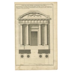 Pl. 1 Antique Architecture Print of Greek Columns by Neufforge, c.1770