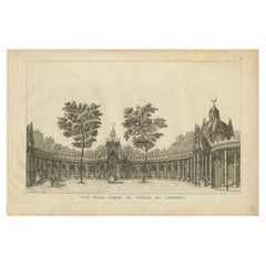 Pl. 2 Antique Print of Vauxhall Gardens by Le Rouge, c.1785