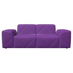 Moooi BFF Double Seater DE01 Niedriges Sofa in Divina 3, 666 lila Polsterung
