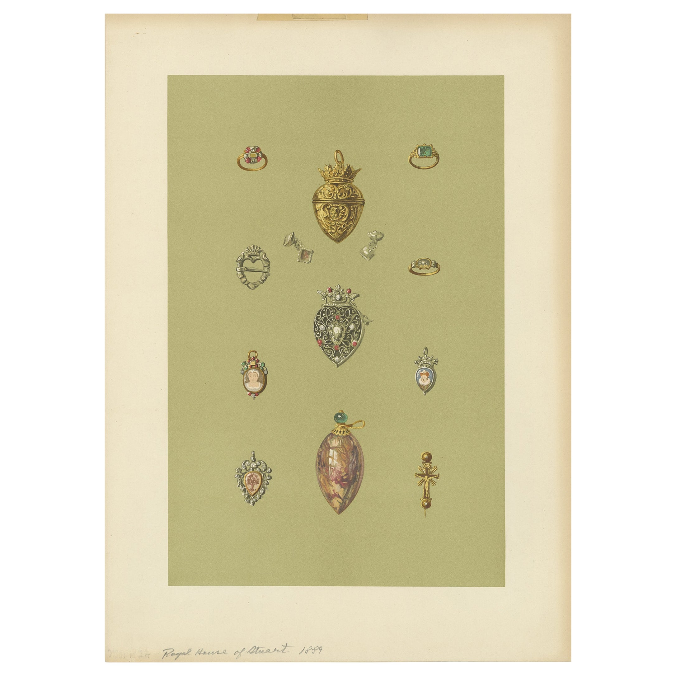 Antique Print of Various Accessories by Gibb, 1890