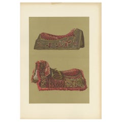 Antique Print of Velvet Saddles by Gibb, 1890